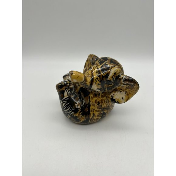 Vintage LaVie Baby Elephant Patchwork Safari Playful Elephant Figurine - Picture 2 of 7